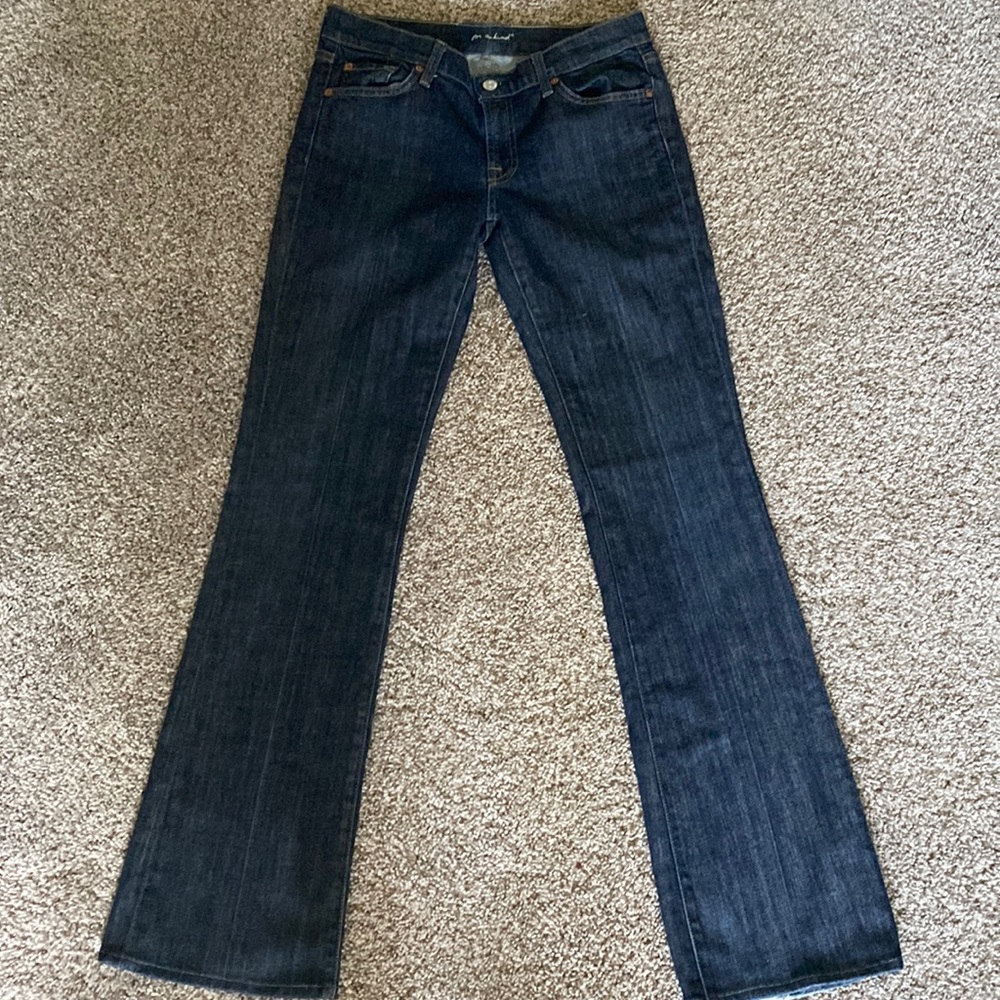 7 For all mankind bootcut indigo wash low rise jeans size 29